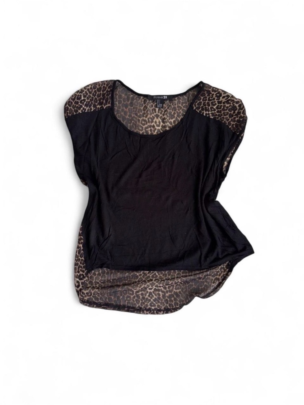 Forever 21 y2k black cheetah print top size S